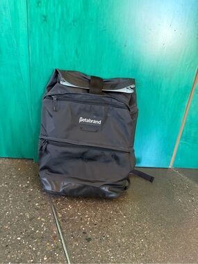 Betabrand Black Roll-Top Commuter Backpack